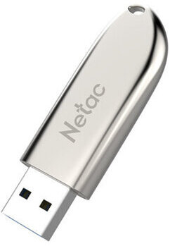 Флеш-диск 32 GB NETAC U352, USB 2.0, металлический корпус, серебристый, NT03U352N-032G-20PN