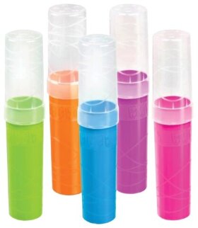 Пенал-тубус &quot;Intensive&quot;, пластиковый, 195х45 мм, 5 цветов ассорти, ПН38