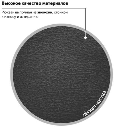 Рюкзак BRAUBERG молодежный, "Блэк", искуственная кожа, черный, 34х23х15 см, 227081