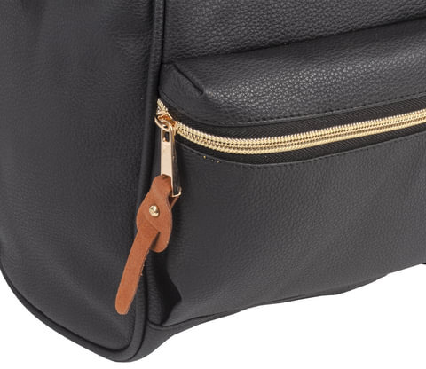 Рюкзак BRAUBERG молодежный, "Блэк", искуственная кожа, черный, 34х23х15 см, 227081