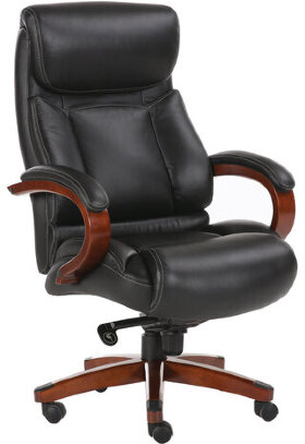 Кресло из натуральной кожи BRABIX PREMIUM &quot;Infinity EX-707&quot;, дерево, черное, 531826