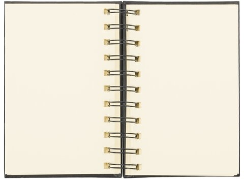 Скетчбук, слоновая кость 140 г/м2 90х140 мм, 80 л., КОЖЗАМ, гребень, BRAUBERG ART CLASSIC, черный, 116474