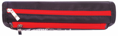 Пенал ЮНЛАНДИЯ для мальчиков, 2 отделения, мягкий, "Машина", черный, 21х6х9 см, 228982