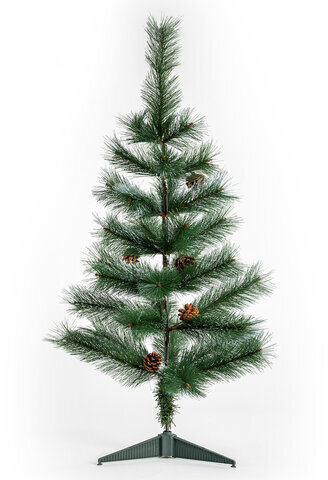 Ель новогодняя искусственная "Velvet Pinewood" 90 см, с инеем и шишками, ПВХ, ЗОЛОТАЯ СКАЗКА, 591701