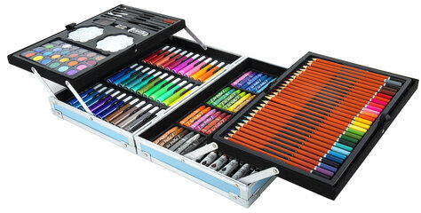 Набор ЮНОГО ХУДОЖНИКА "Cosmo" для рисования и творчества в кейсе ЮНЛАНДИЯ, 163 предмета, 664634