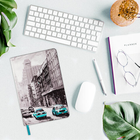 Блокнот А5 (143x210 мм), BRAUBERG VISTA "Desert", под кожу, гибкий, 80 л., 112088