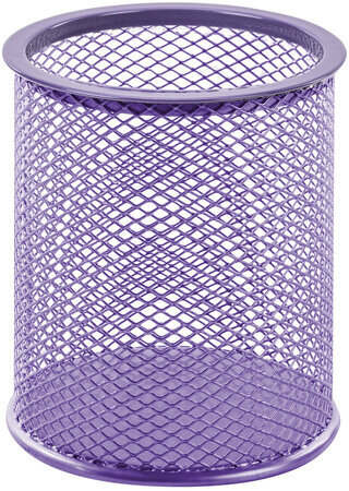 Подставка-органайзер BRAUBERG "Germanium", металлическая, круглое основание, 100х89 мм, фиолетовая, 231981