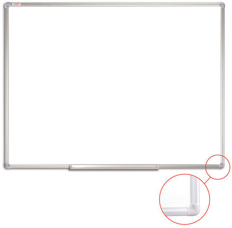 Доска магнитно-маркерная 90х120 см, алюминиевая рамка, ГАРАНТИЯ 10 ЛЕТ, STAFF, 235463