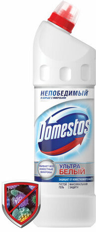 Средство для уборки туалета 1 л, DOMESTOS (Доместос) &quot;Эксперт сила 7&quot;, &quot;Ультра Белый&quot;