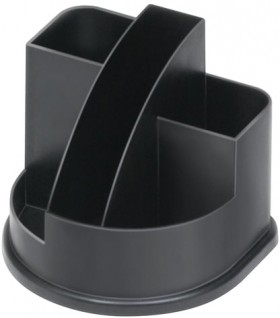 Подставка-органайзер "Авангард", 132х122х108 мм, 5 отделений, черная, ОР52