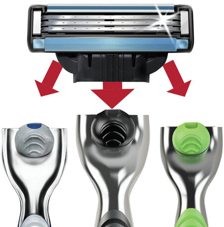 Сменные кассеты для бритья 4 шт., GILLETTE (Жиллет) "Mach3", для мужчин