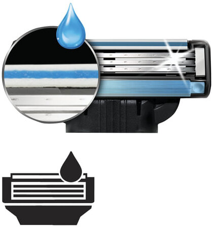 Сменные кассеты для бритья 4 шт., GILLETTE (Жиллет) "Mach3", для мужчин