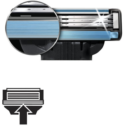 Сменные кассеты для бритья 4 шт., GILLETTE (Жиллет) "Mach3", для мужчин