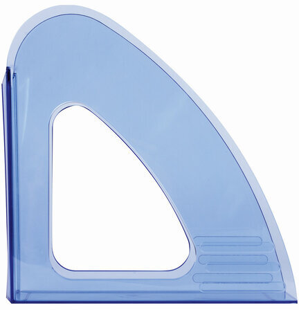 Лоток вертикальный для бумаг BRAUBERG "Delta", 240х90х240 мм, тонированный синий, 237245