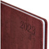 Еженедельник датированный 2023 БОЛЬШОЙ ФОРМАТ 210х297 мм А4, BRAUBERG "Wood", бордовый, 113941