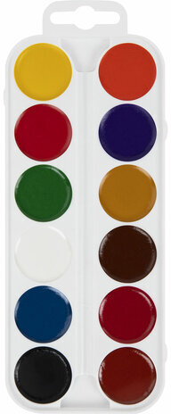 Краски акварельные медовые ПИФАГОР "ЭНИКИ-БЕНИКИ NEW", 12 цветов, картонная коробка европодвес, 192518