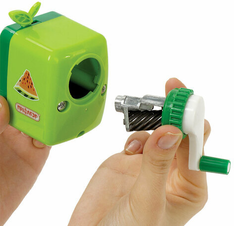 Точилка механическая ПИФАГОР "Арбуз", корпус зелёный/красный, 270427