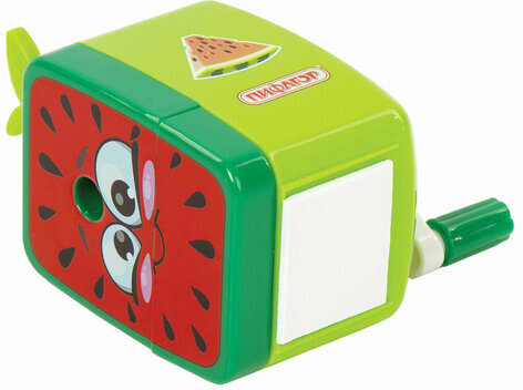 Точилка механическая ПИФАГОР "Арбуз", корпус зелёный/красный, 270427