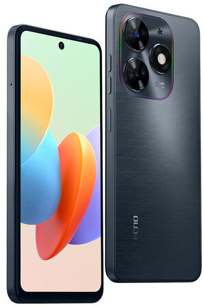 Смартфон TECNO SPARK GO, 2 SIM, 6,56", 4G, 13+2/5 Мп, 4/64 ГБ, черный, пластик, TCN-BG6.64.GRBK