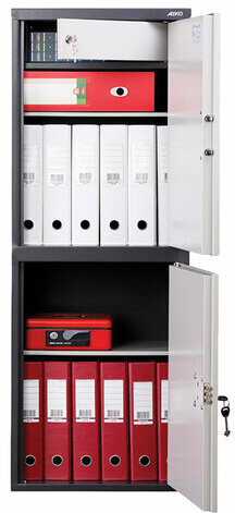 Шкаф металлический для документов AIKO "SL-125/2ТEL" ГРАФИТ, 1252х460х340 мм, 31 кг, S10799132902
