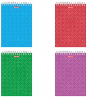 Блокнот А5 (146х205 мм), 60 л., гребень, картон, жесткая подложка, клетка, BRAUBERG, &quot;Классика&quot;, 129812