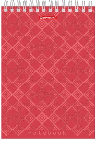Блокнот А5 (146х205 мм), 60 л., гребень, картон, жесткая подложка, клетка, BRAUBERG, "Классика", 129812