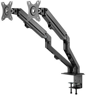 Кронштейн для двух мониторов настольный VESA 75х75, 100х100, 17"-27", до 14 кг, SONNEN MOTION, 455945