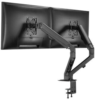 Кронштейн для двух мониторов настольный VESA 75х75, 100х100, 17"-27", до 14 кг, SONNEN MOTION, 455945