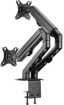 Кронштейн для двух мониторов настольный VESA 75х75, 100х100, 17"-27", до 14 кг, SONNEN MOTION, 455945