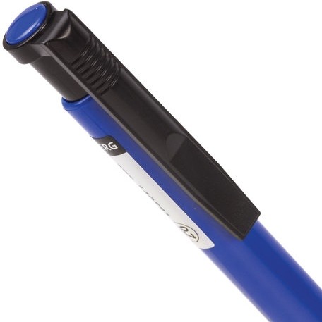 Ручка шариковая автоматическая с грипом BRAUBERG "Explorer", СИНЯЯ, корпус синий, узел 0,7 мм, линия письма 0,35 мм, 140581