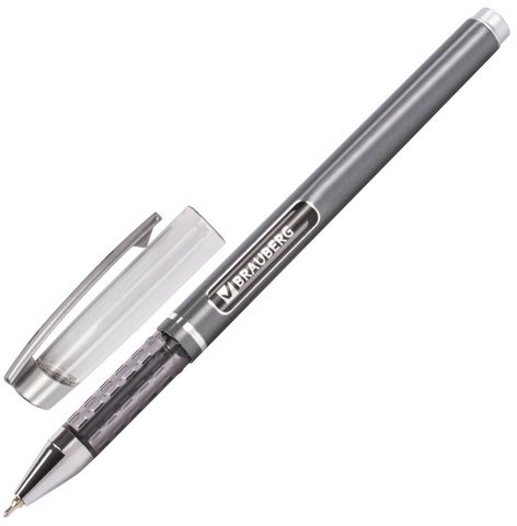 Ручка шариковая масляная BRAUBERG "Choice", СИНЯЯ, корпус с печатью, узел 0,7 мм, линия письма 0,35 мм, 142413