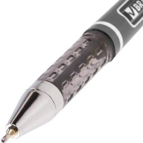 Ручка шариковая масляная BRAUBERG "Choice", СИНЯЯ, корпус с печатью, узел 0,7 мм, линия письма 0,35 мм, 142413