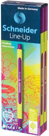 Ручка капиллярная (линер) SCHNEIDER (Германия) "Line-Up", ЗЕЛЕНОЕ ЯБЛОКО, трехгранная, линия письма 0,4 мм, 191011