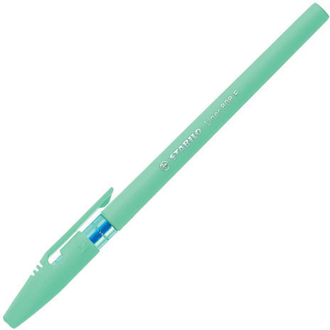 Ручка шариковая STABILO Liner Pastel, СИНЯЯ, корпус мятный, узел 0,7 мм, линия письма 0,3 мм, 808FP1041-2