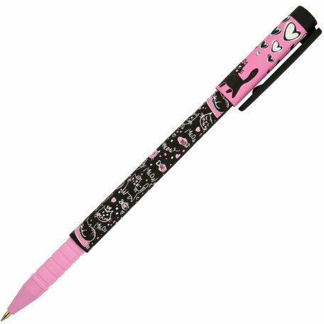 Ручка шариковая BRUNO VISCONTI "FunWrite", СИНЯЯ, "Контурные котята", узел 0,5 мм, линия письма 0,3 мм, 20-0212/43