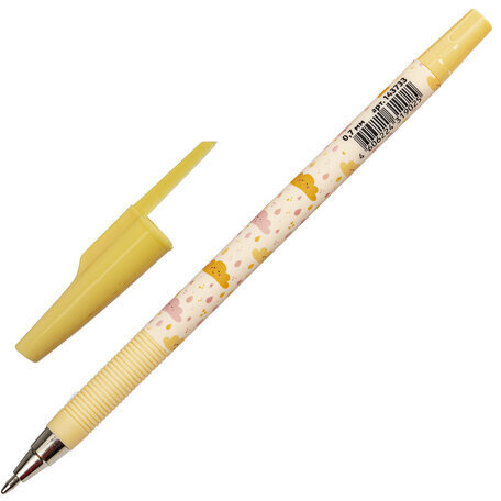 Ручка шариковая ЮНЛАНДИЯ "SPOTS", синяя, SOFT TOUCH покрытие, узел 0,7 мм, линия письма 0,35 мм, 143733