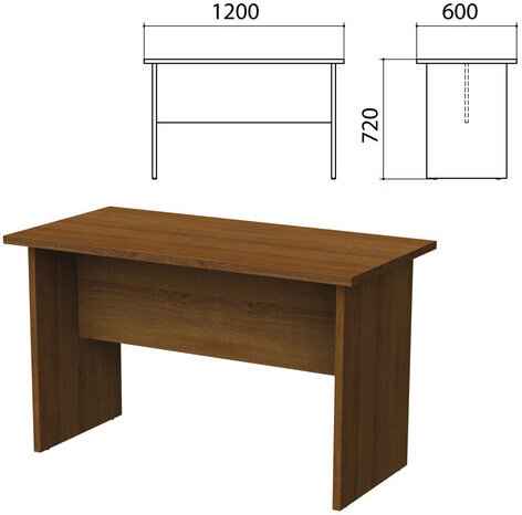 Стол приставной "Этюд", 1200х600х720 мм, орех, 400049-190