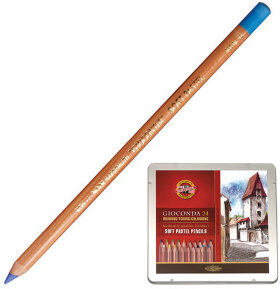 Карандаши цветные пастельные KOH-I-NOOR &quot;Gioconda&quot;, 24 цвета, мягкие, металлическая коробка, 8828024001PL