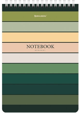 Блокнот А5 (146х206 мм), 60 л., гребень, картон, клетка, BRAUBERG, "Classic", 114359