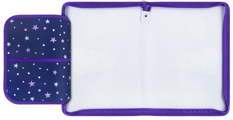 Папка для труда на молнии ЮНЛАНДИЯ А4, 1 отделение, откидная планка, органайзер, "Fluffy tail", 272220