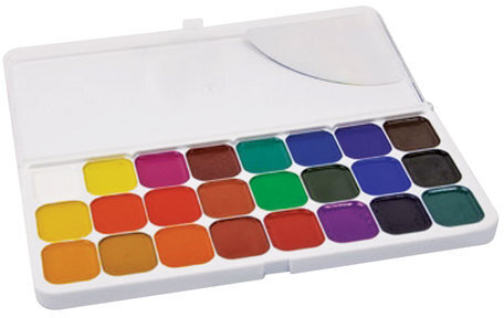 Краски акварельные ЛУЧ "Классика", 24 цвета, медовые, без кисти, пластиковая коробка, 19С1294-08