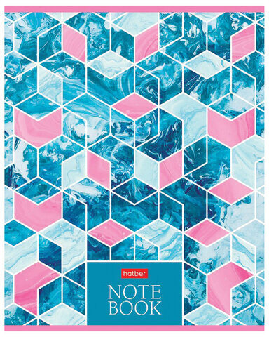 Тетрадь А5 48 л. HATBER скоба, клетка, металлизированный картон, "Dream" (5 видов в спайке), 48Т5мтВ1