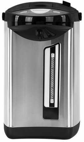 Термопот SONNEN TP-50, 5 л, 900 Вт, 1 температурный режим, 3 режима подачи воды, сталь, белый/серебро, 456711