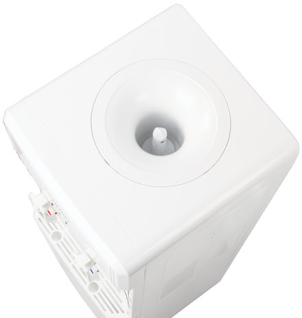 Кулер для воды SONNEN FS-01, напольный, НАГРЕВ/ОХЛАЖДЕНИЕ ЭЛЕКТРОННОЕ, 2 крана, белый, 452419