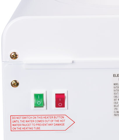 Кулер для воды SONNEN FS-01, напольный, НАГРЕВ/ОХЛАЖДЕНИЕ ЭЛЕКТРОННОЕ, 2 крана, белый, 452419