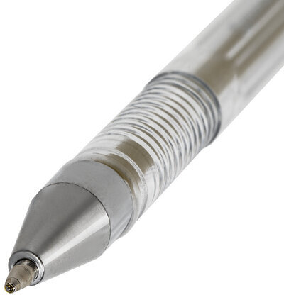 Ручка гелевая ЗОЛОТИСТАЯ BRAUBERG "EXTRA GOLD", корпус прозрачный, 0,5 мм, линия 0,35 мм, 143914