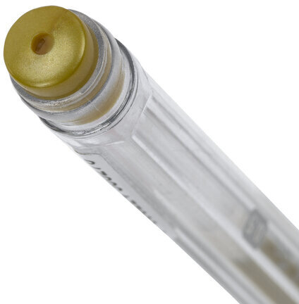 Ручка гелевая ЗОЛОТИСТАЯ BRAUBERG "EXTRA GOLD", корпус прозрачный, 0,5 мм, линия 0,35 мм, 143914