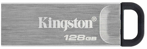 Флеш-диск 128 GB KINGSTON DataTraveler Kyson, разъем USB 3.2, серебряный, DTKN/128GB