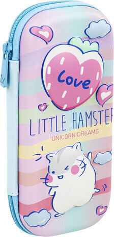 Пенал BRAUBERG, 1 отделение, 1 откидная планка, EVA 3D, 22х10х5 см, "Humster", 270702