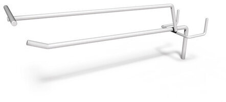 Крючки металлические с ценникодержателями на перфорированную стойку, КОМПЛЕКТ 10 шт., 505591